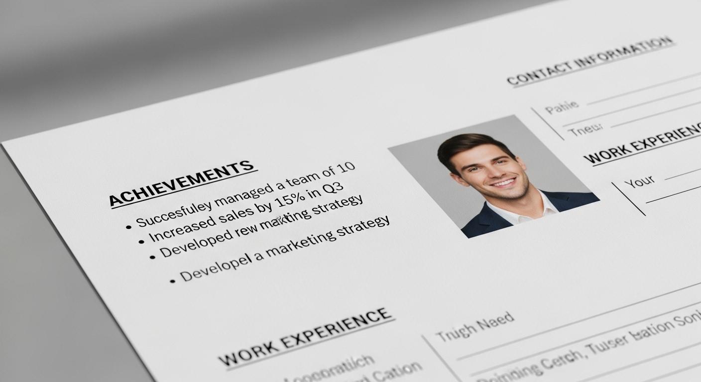 クリエイティブ職向けの視覚的にも魅力的な職務経歴書。