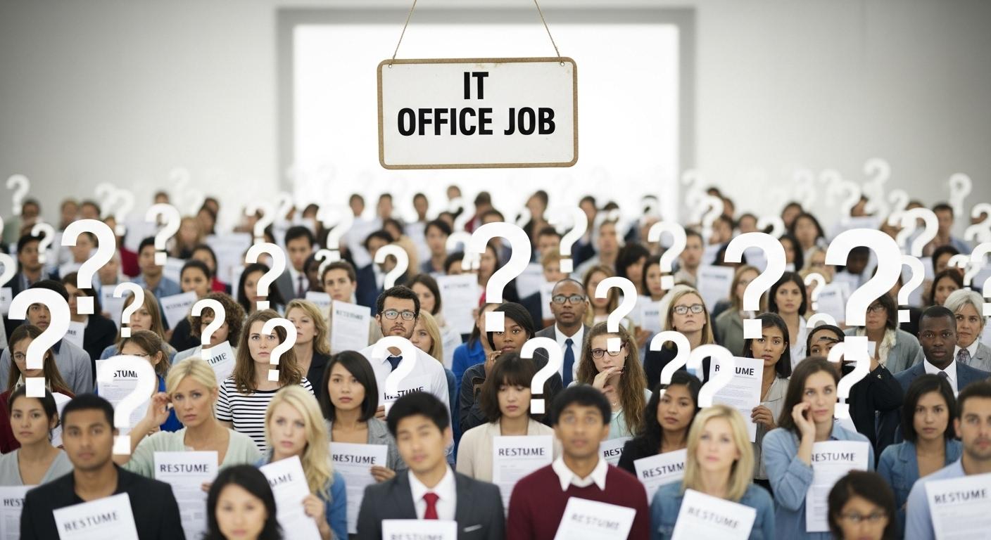 未経験者がIT事務を目指している様子。