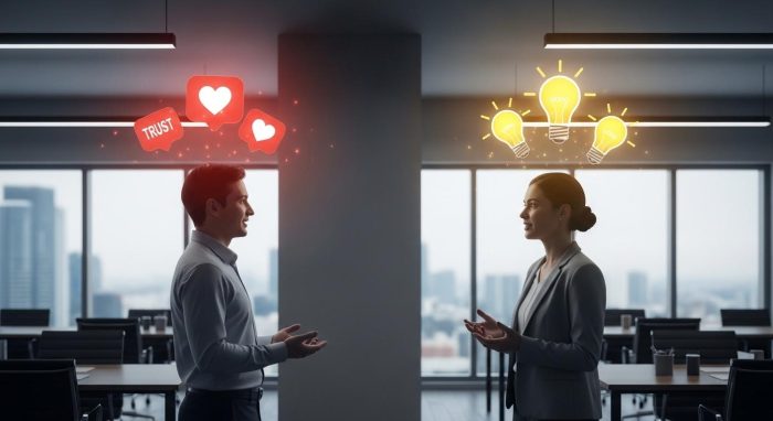 心理的安全性が高い職場での対話