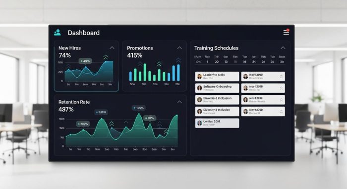 マネジメントと教育の全体像を示すダッシュボード