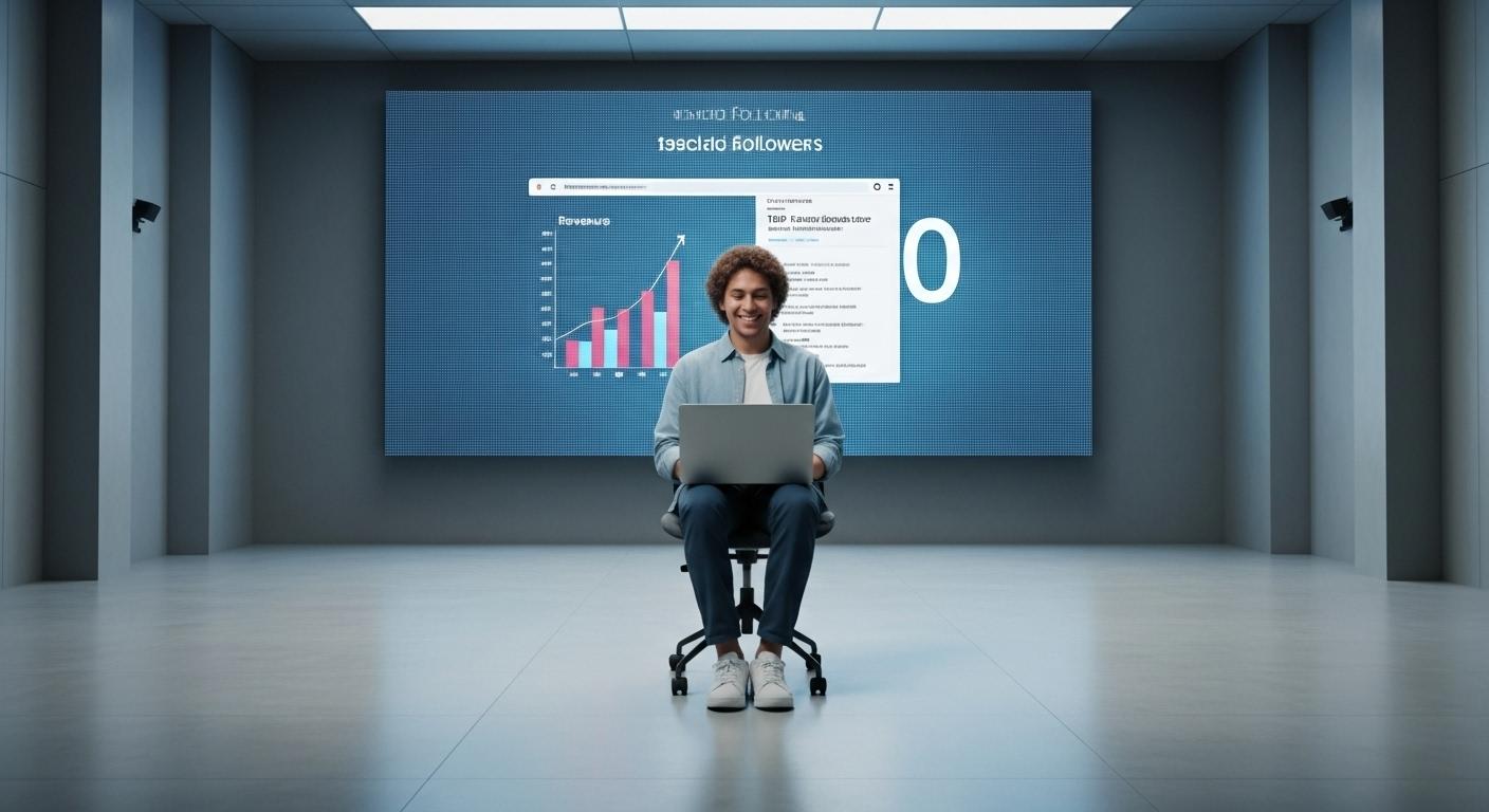 フォロワー0にもかかわらず、アフィリエイトで成功している人物のイラスト。