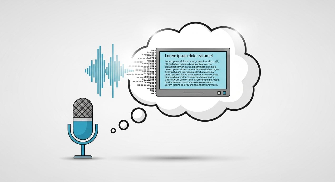 AIが音声をテキスト化するイメージ