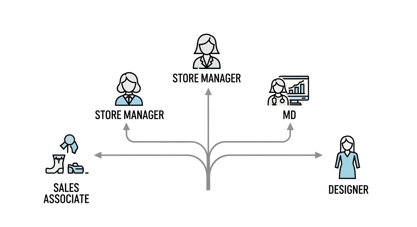 アパレル業界でのキャリアパスの例