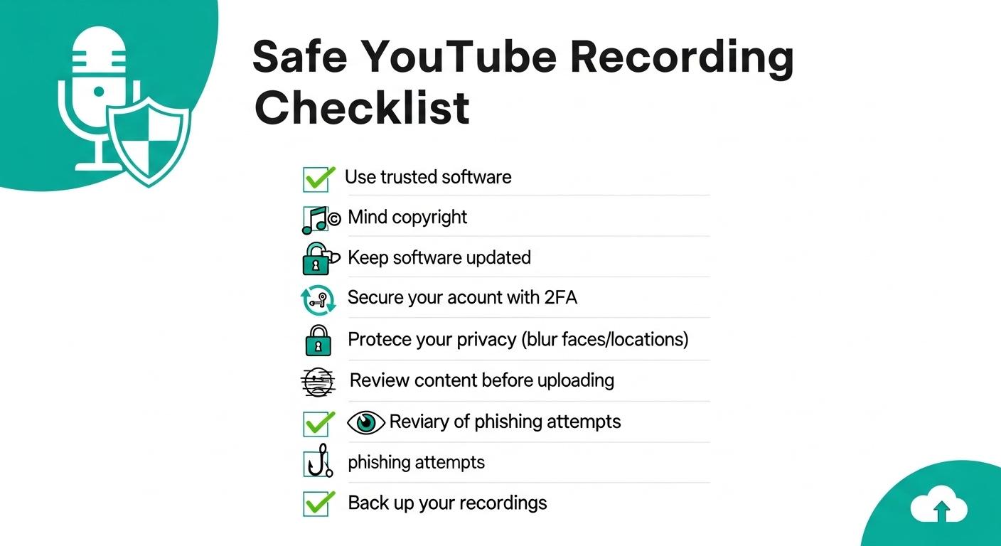 安全なYouTube録音のためのチェックリスト