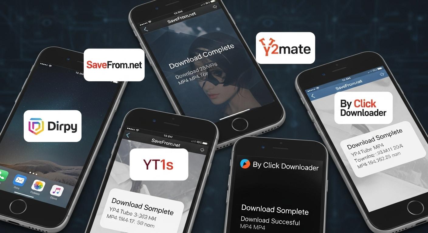 YouTube動画ダウンロードオンラインサイトのスマホ対応状況とMP4保存のイメージ
