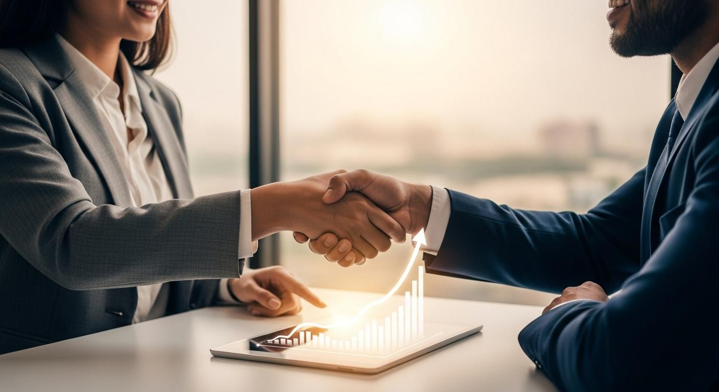 AIコンサルタントが顧客との信頼関係を築き、AIソリューションを導入する様子