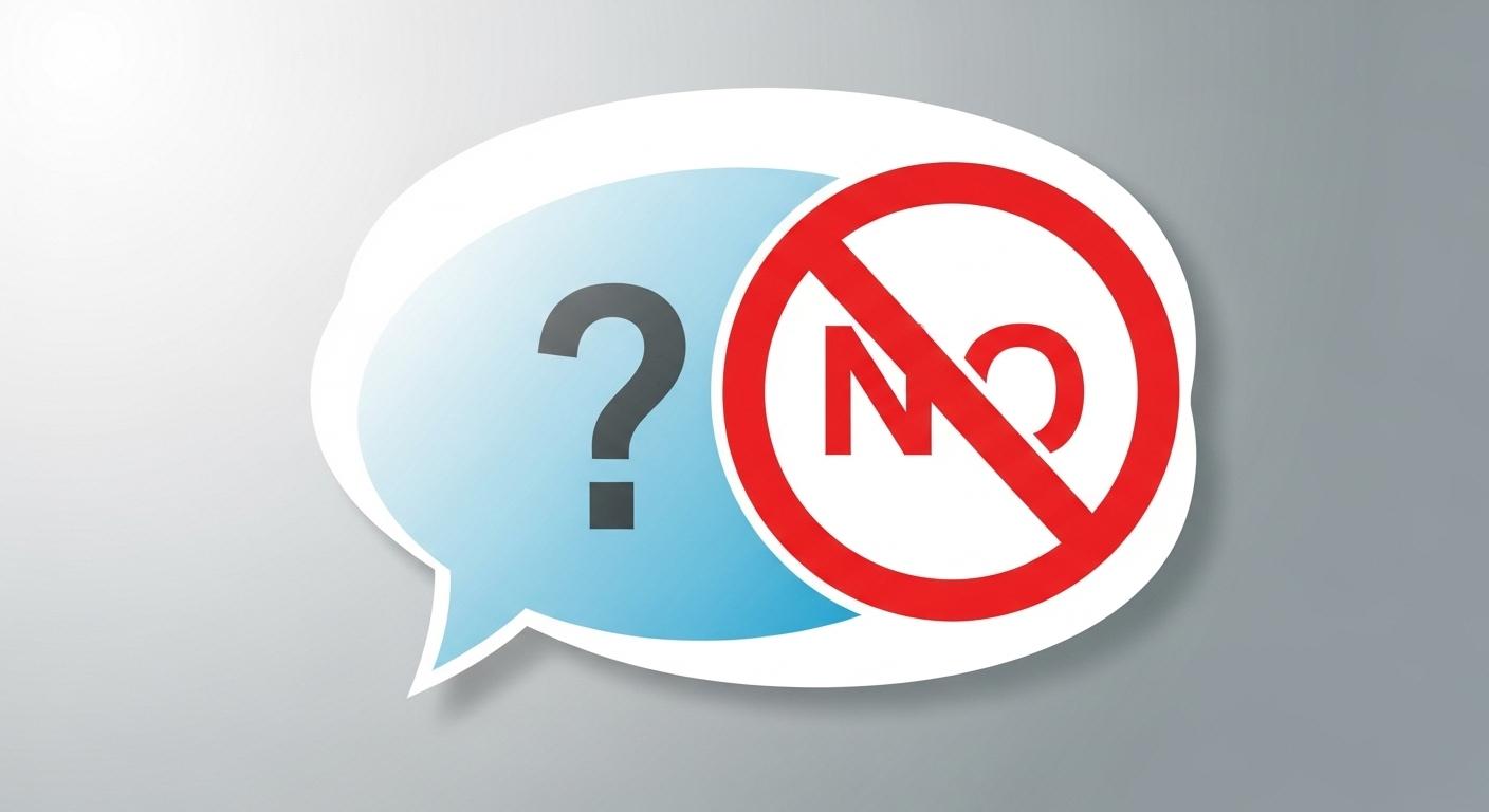 志望動機にAIを使用したことを記載すべきかという問いに対する「NO」のサイン