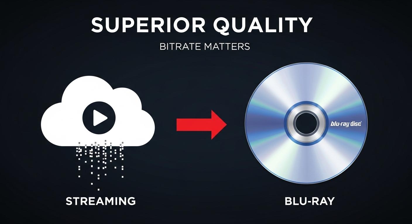 ブルーレイディスクとストリーミング配信の品質比較。