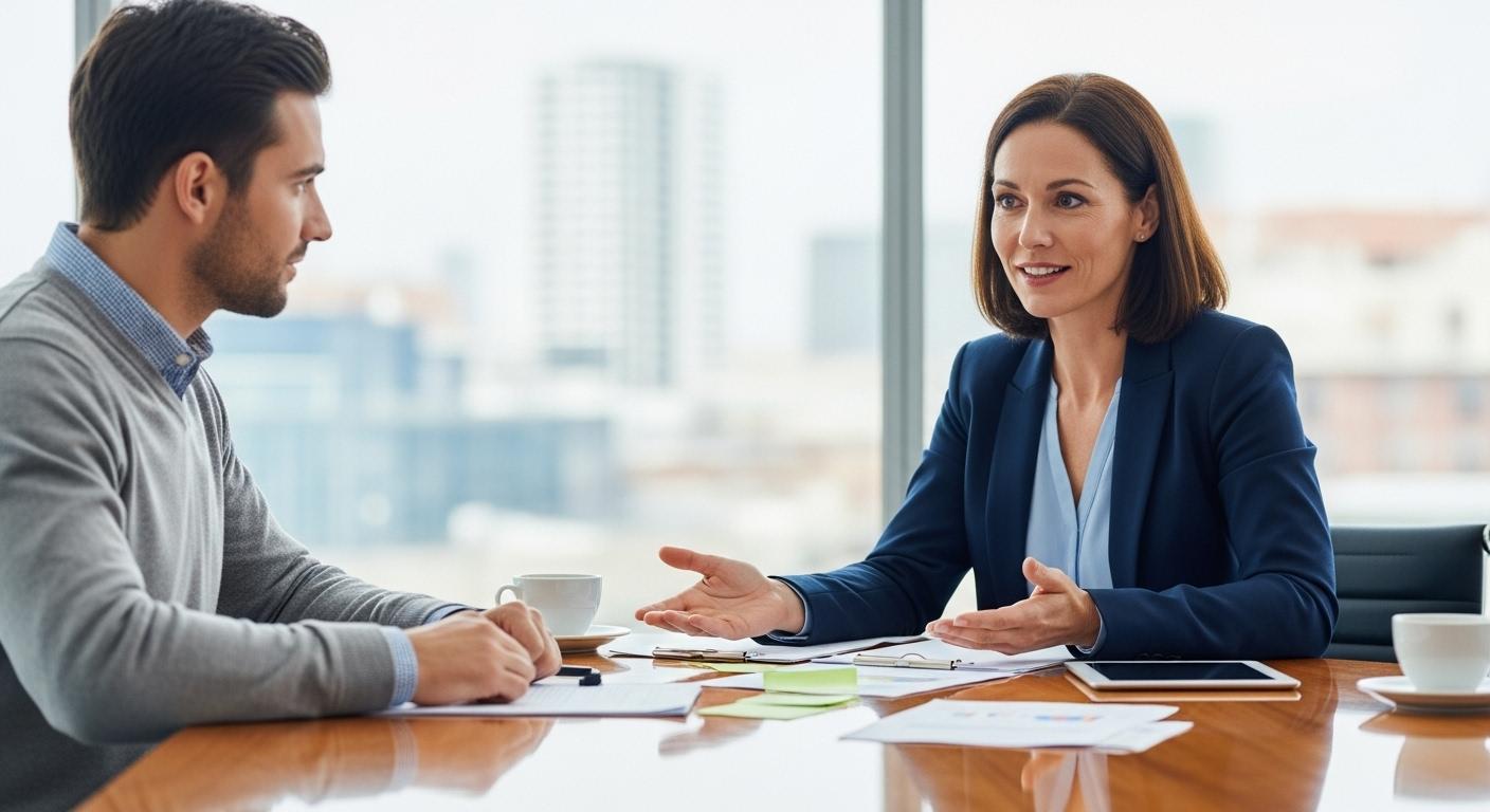 キャリアアドバイザーに転職相談する様子