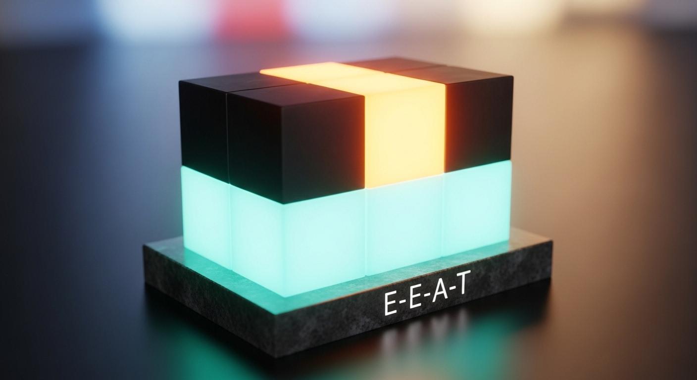 E-E-A-Tの4つの要素(経験、専門性、権威性、信頼性)の視覚化