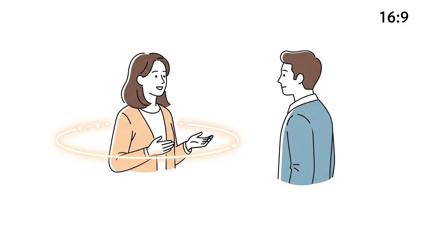 共感力と自己主張（アサーティブネス）のバランスを示すイラスト。