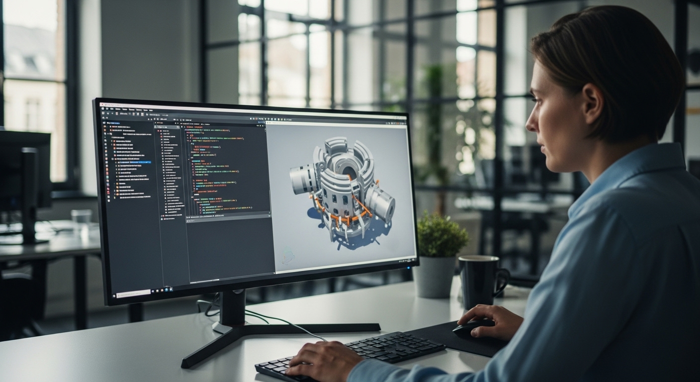 高度な技術と集中力を持って新しいシステムを開発するITエンジニア