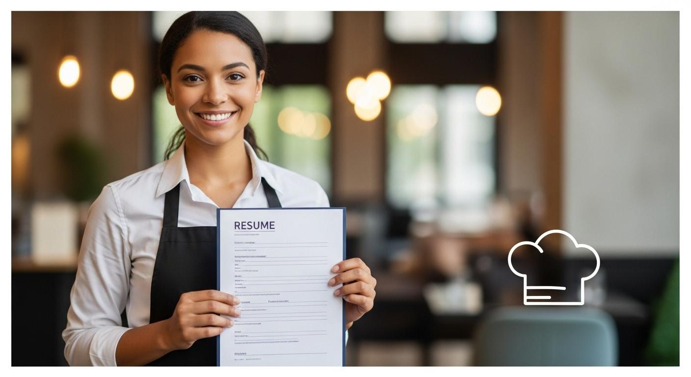 飲食店の志望動機作成に成功し、面接に臨む自信に満ちた応募者のイメージ