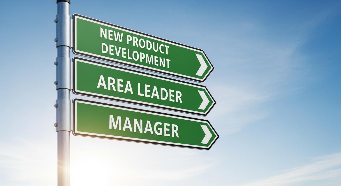 新卒採用で求められる将来のキャリアビジョンを示す道標のイラスト