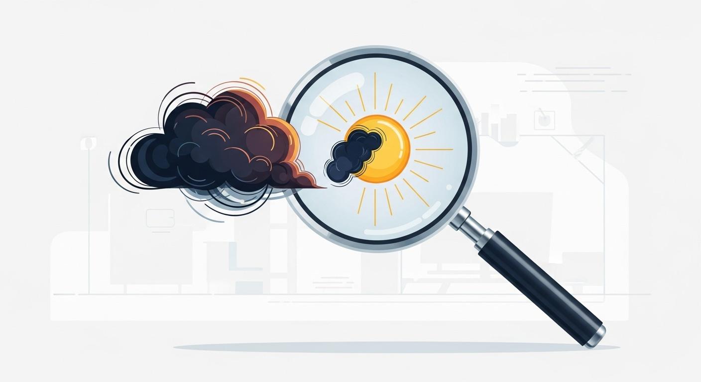 リフレーミングの力でネガティブな状況をポジティブに変換するイメージ図。