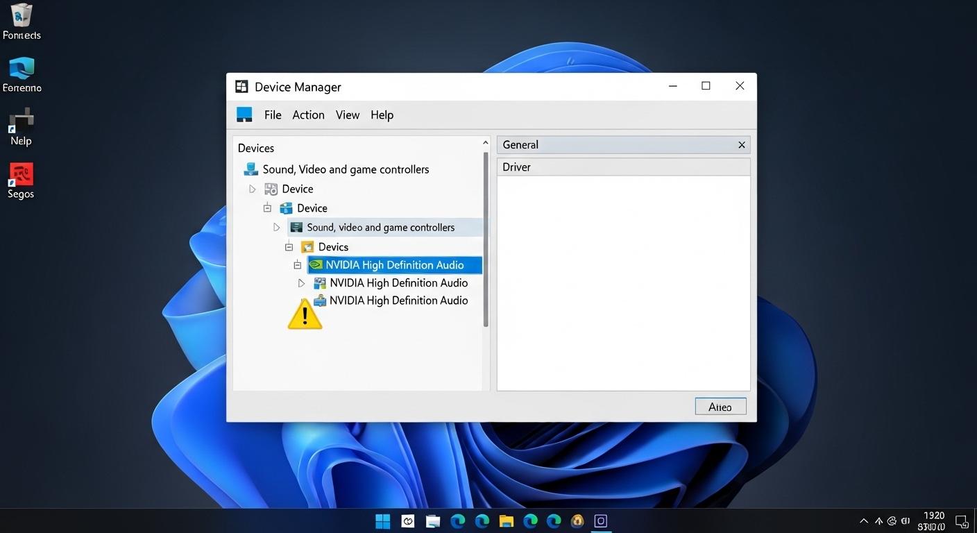 Windows 11のデバイスマネージャーで問題のあるドライバーを示す画面