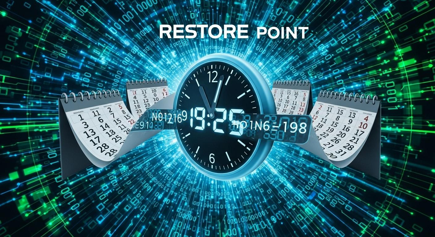 Windows 11のシステムの復元機能を象徴する画像