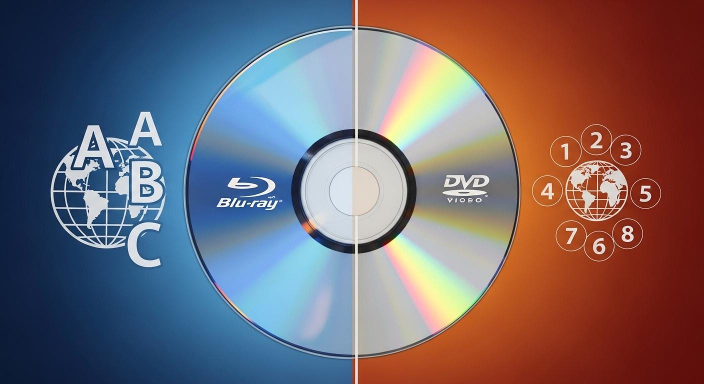 ブルーレイ（A,B,C）とDVD（1-8）のリージョンコードの違い。