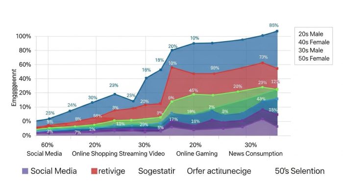 Dockpitの属性別データ分析画面とグラフ。