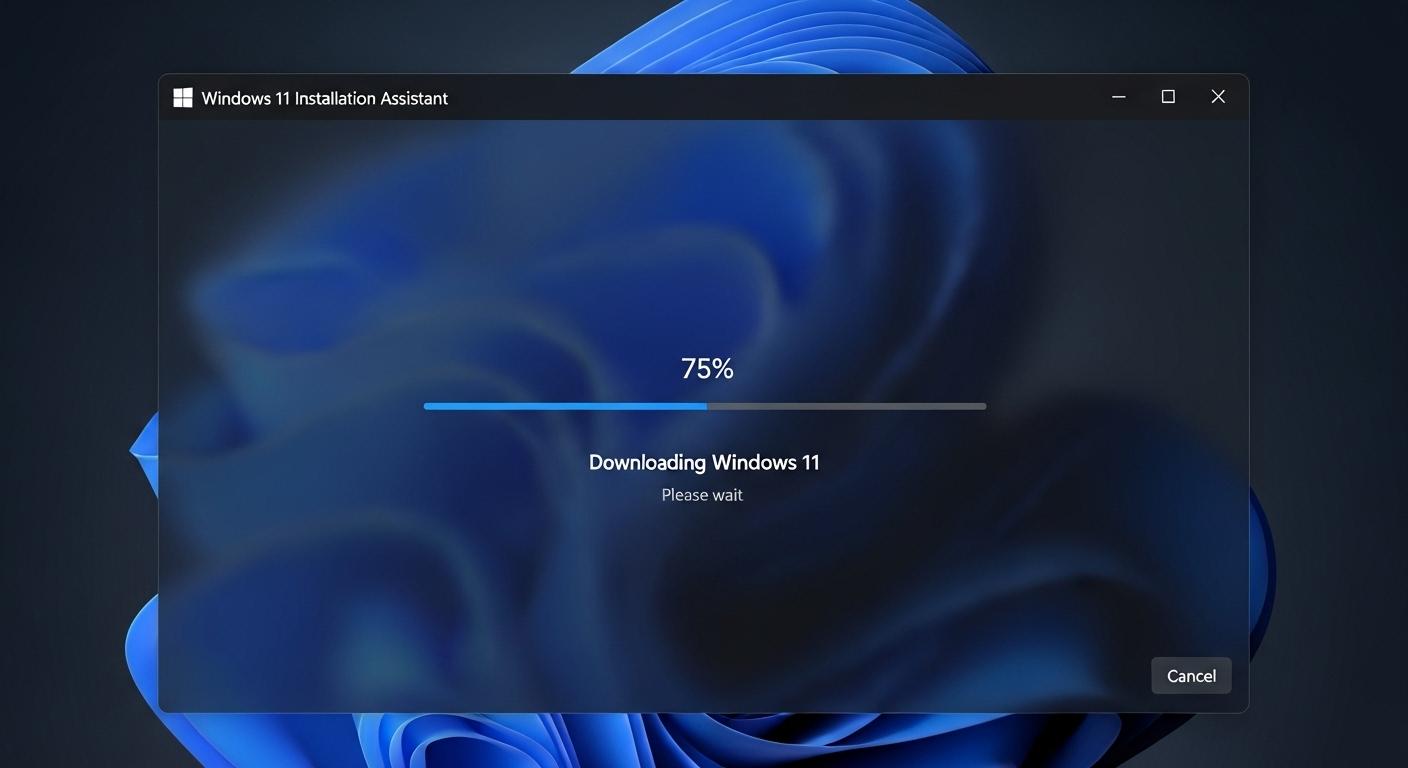 Windows 11インストールアシスタントツールの画面。