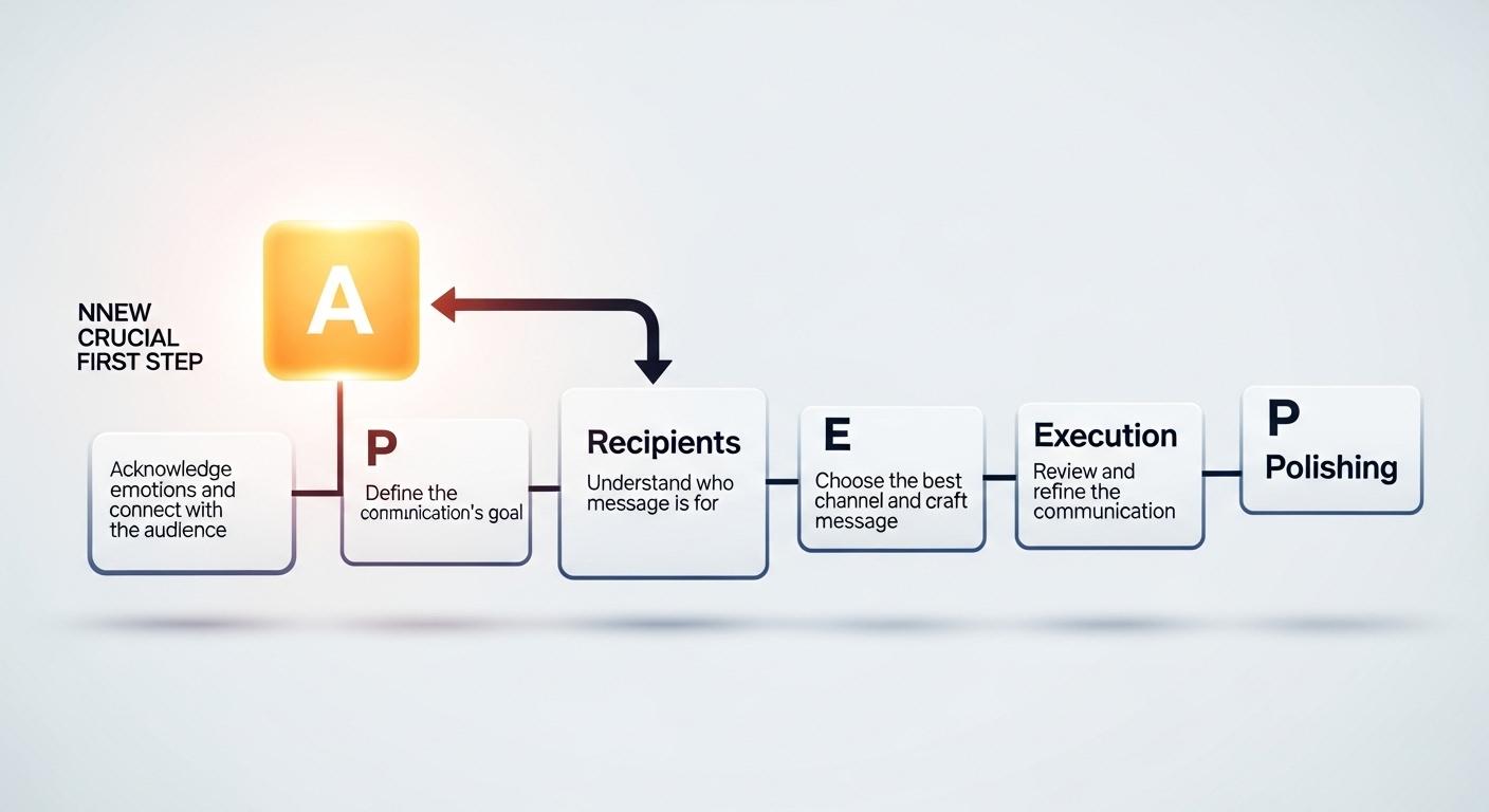 感情的な共感を加えた応用PREP法のフローチャート。