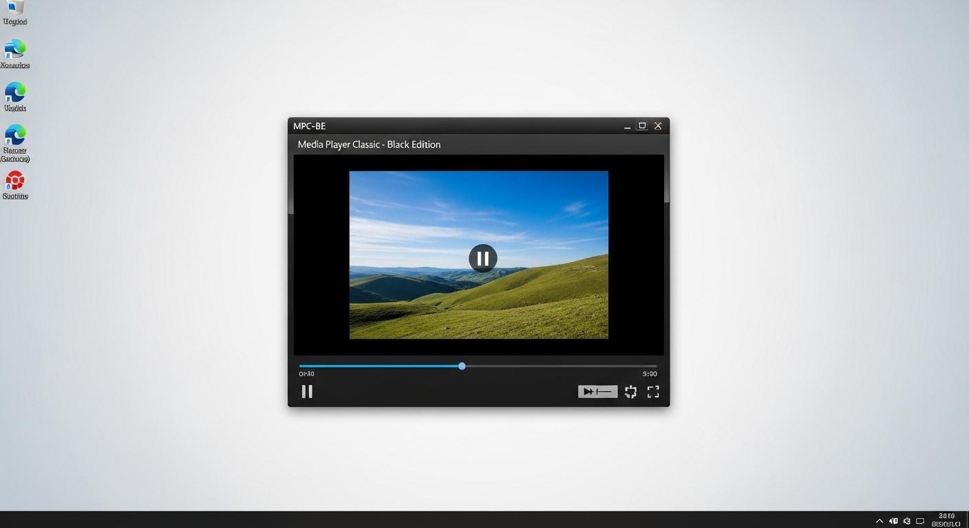 動作が軽くシンプルなMPC-BEのプレイヤー画面。