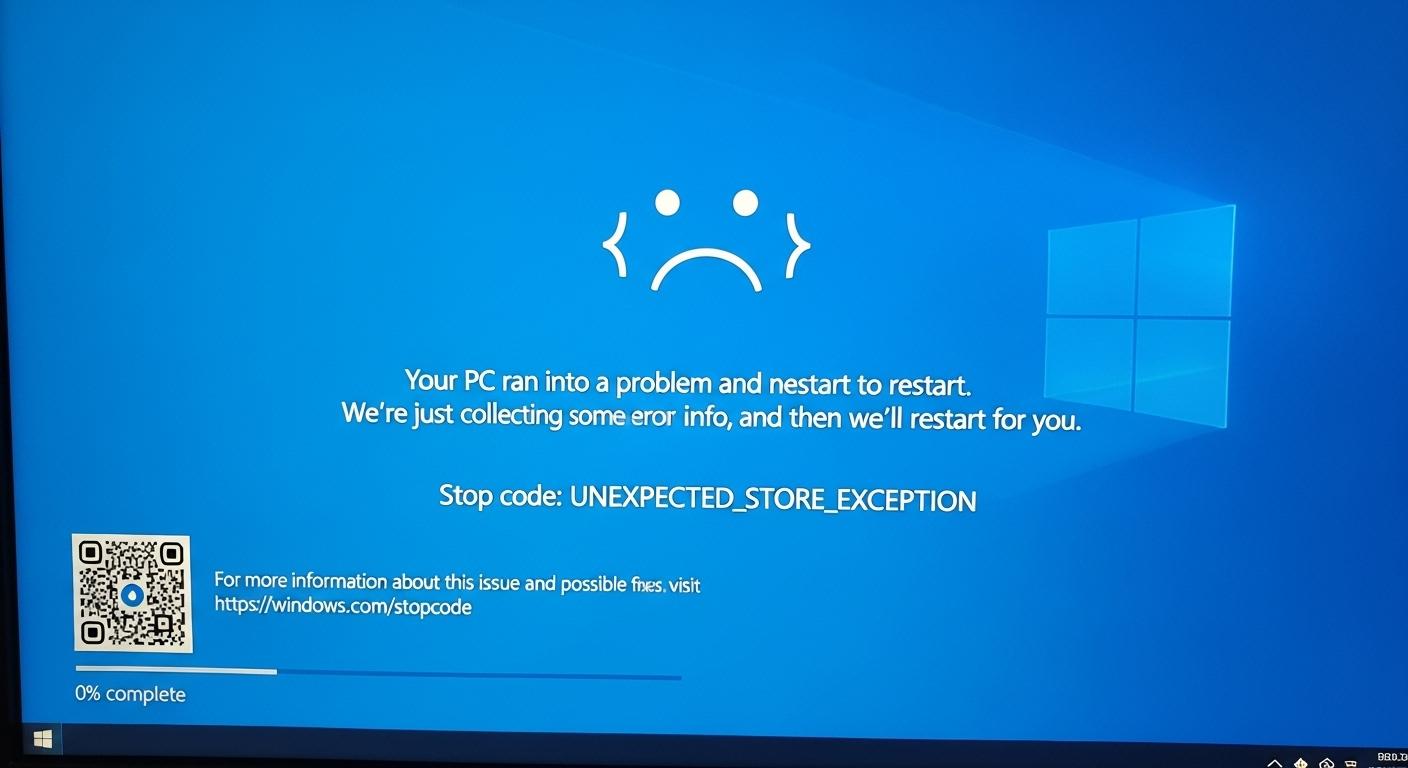 Windows 11 25H2 アップデート後に発生したブルースクリーンエラー画面。