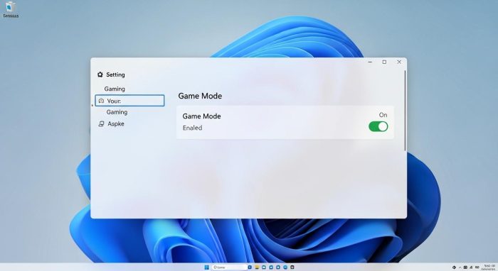 Windows 11 設定画面のゲームモードが有効になっている様子。