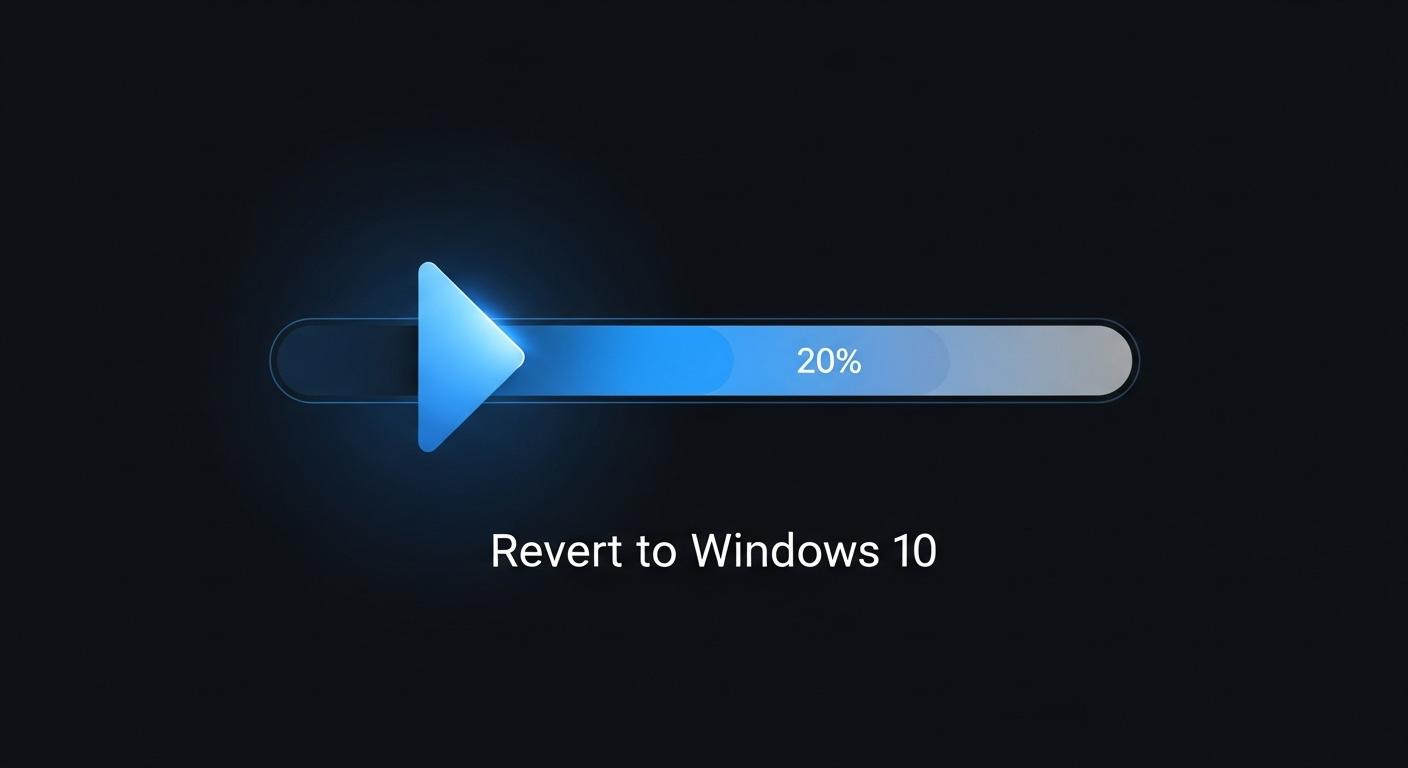 Windows 11から10へ戻すダウングレード機能のアイコン。