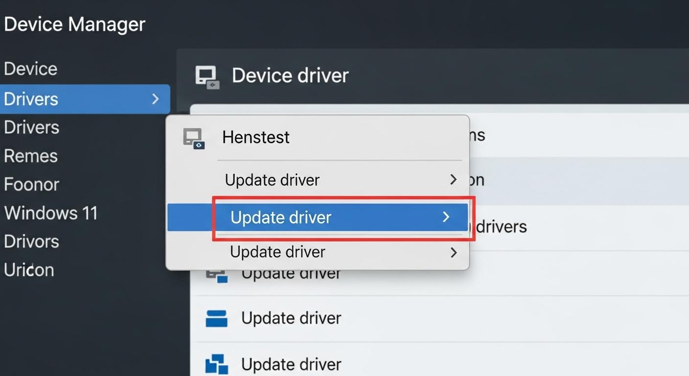 Windows 11 デバイスマネージャーのドライバ更新画面。