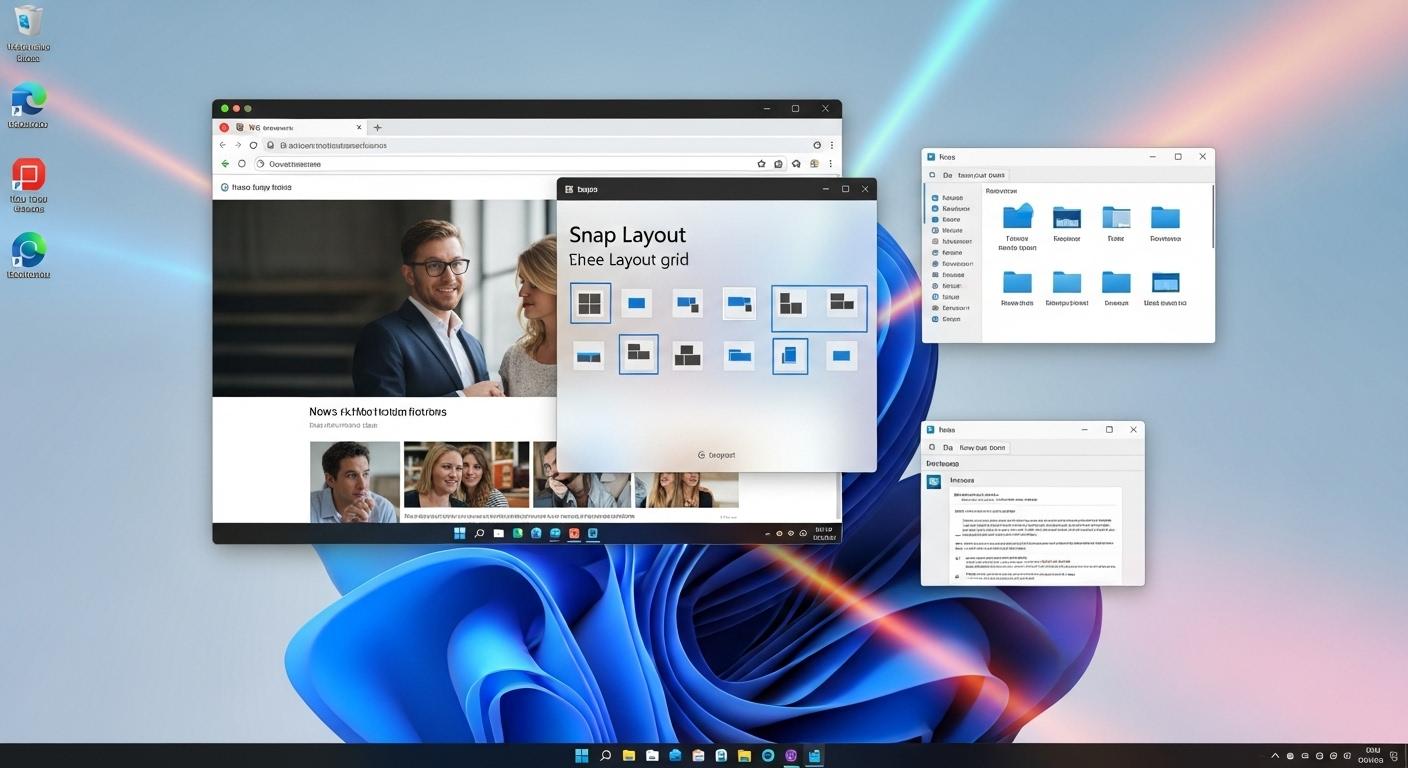 Windows 11のスタートメニューと中央配置のタスクバー。
