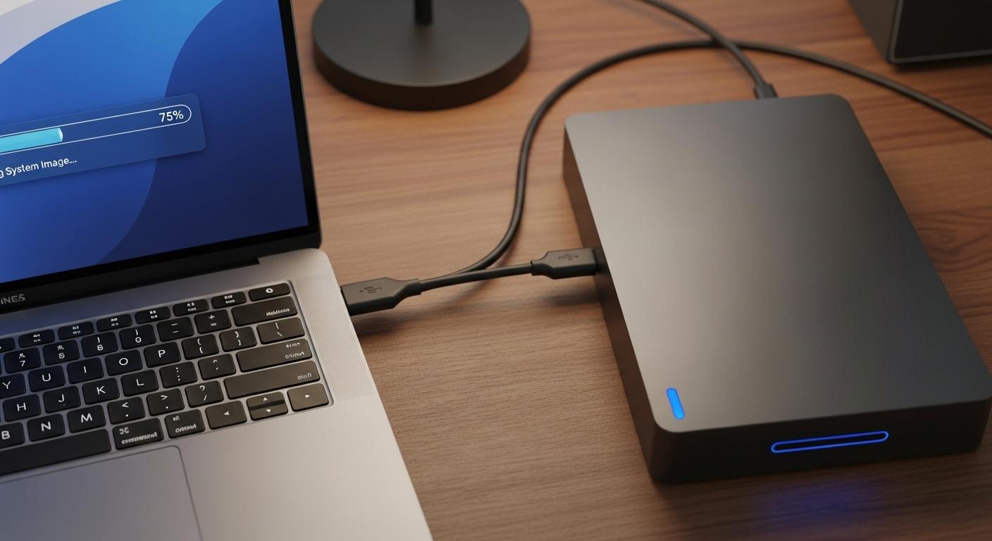 Windows 11のシステムイメージバックアップと外付けハードディスク