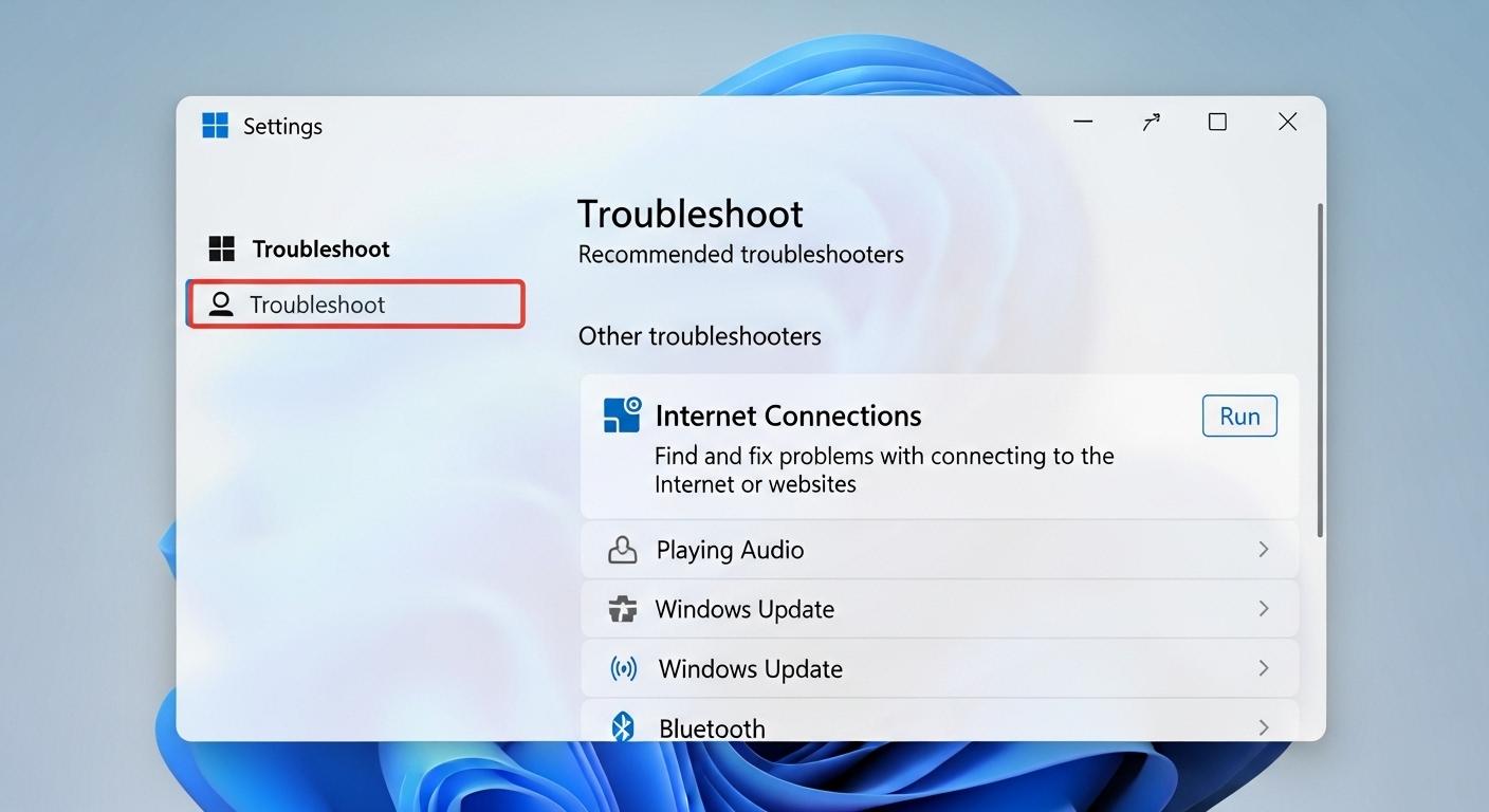 Windows 11のトラブルシューティング設定画面。