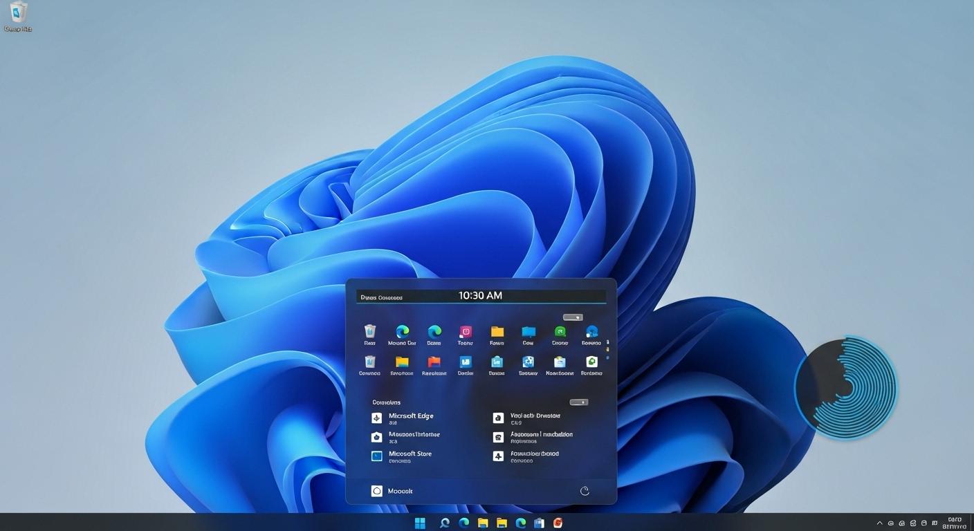 Windows 11の更新後にバックグラウンド処理が実行されている様子。