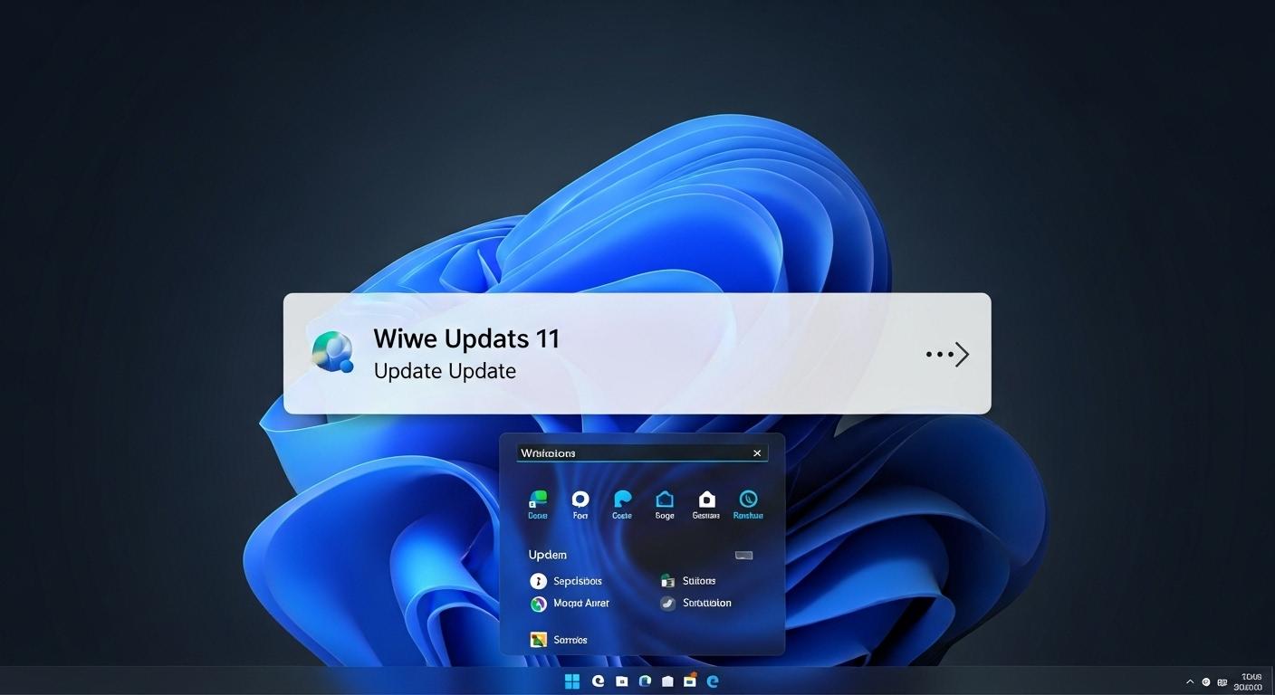 Windows 11の新しい 更新 プログラム 通知。