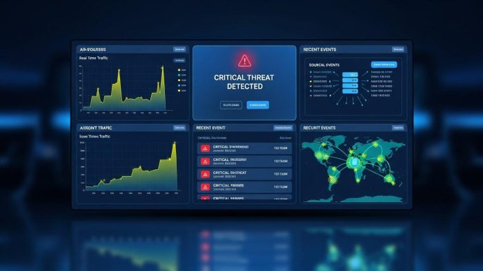 AIによる脅威検知のアラート画面