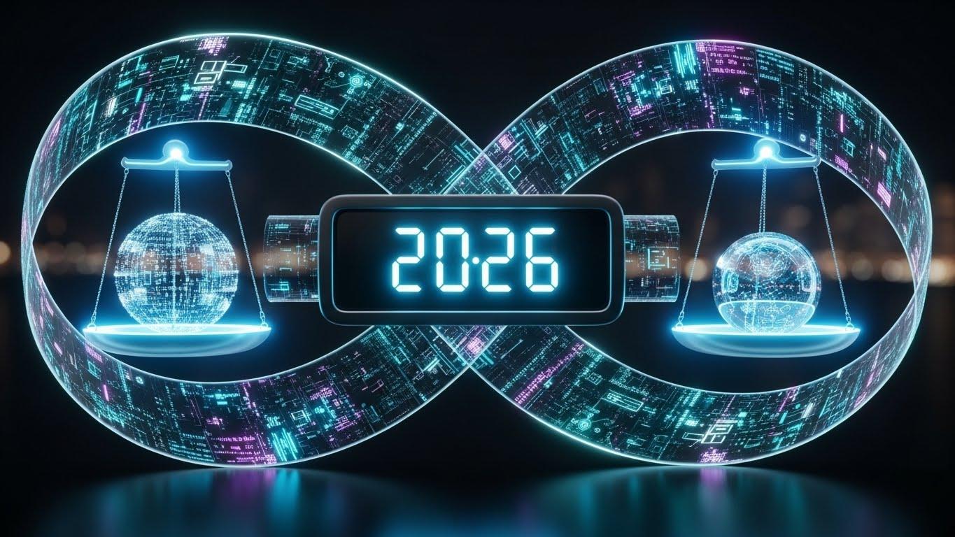 2026年の法改正と監査ログ保存を象徴するイメージ