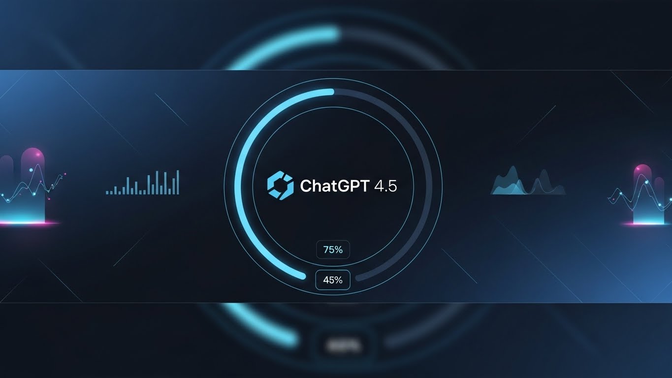 ChatGPT 4.5の回数制限を示すイメージ画像
