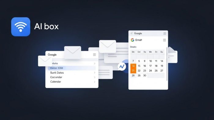 GmailからカレンダーへのAI自動同期イメージ