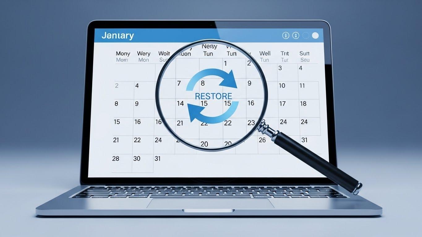 Googleカレンダーで削除した予定を検索して見つけるイメージ
