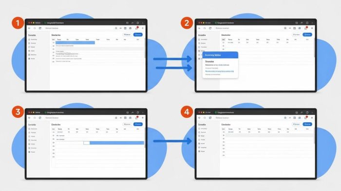 PC版Googleカレンダーの画面で、「設定と共有」から「特定のユーザーと共有」に進み、「ユーザーを追加」ボタンを押す一連の流れ。