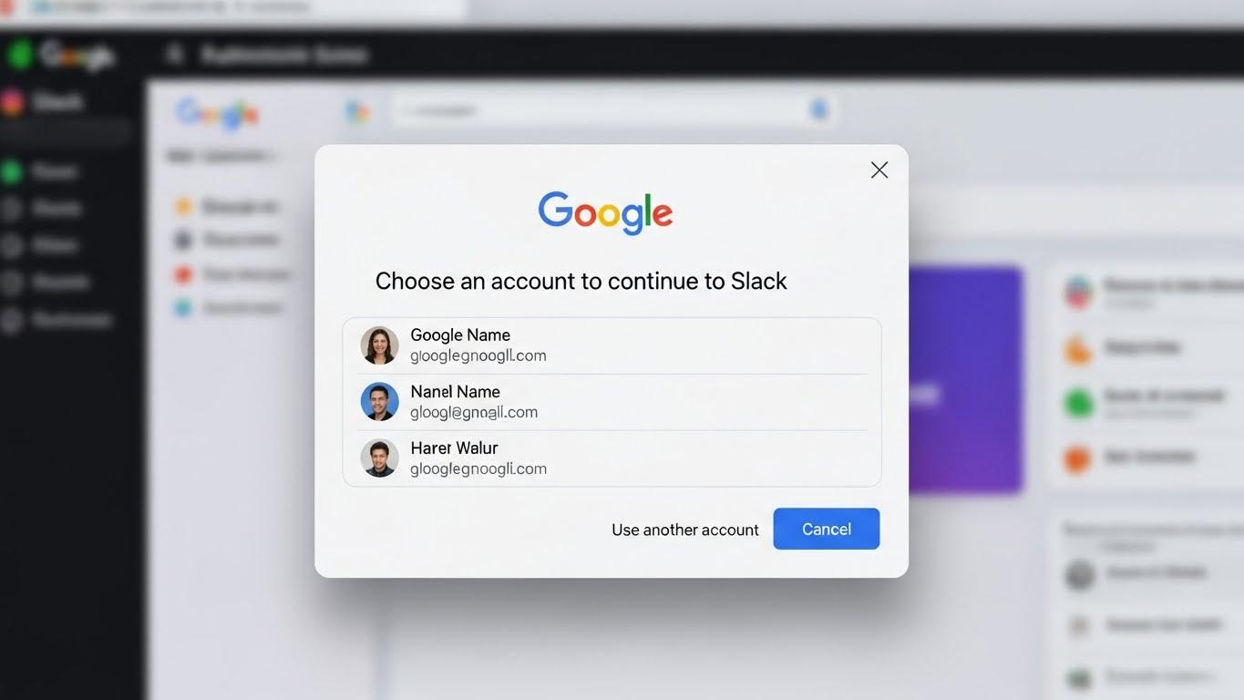 Googleアカウントの認証画面イメージ