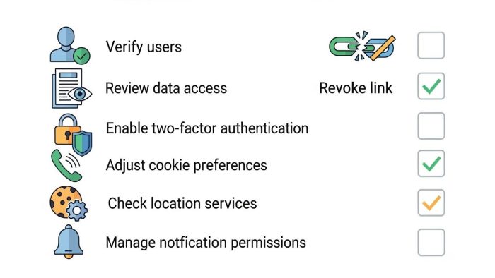 カレンダーのプライバシー確認チェックリスト