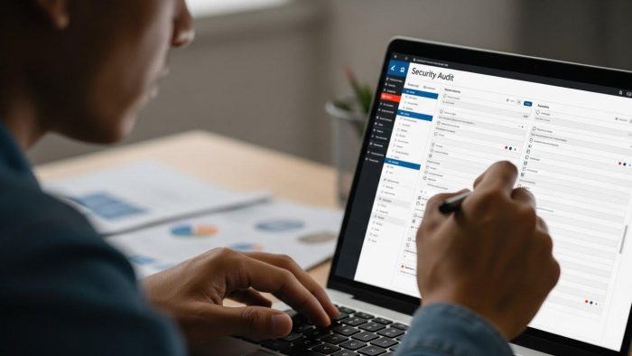 セキュリティ監査のチェックリスト画面