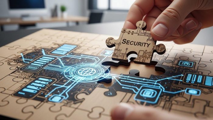セキュリティのパズルを完成させるイメージ
