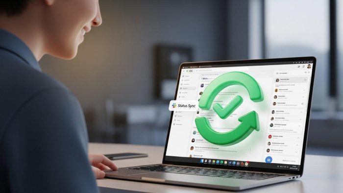 ステータス同期が成功した様子