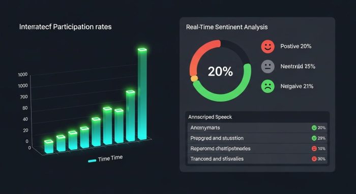 発言比率や感情分析が表示されたAIダッシュボード