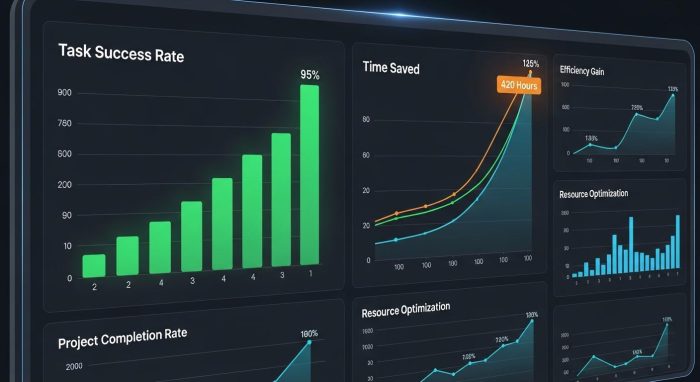 AIエージェントの効果測定を行うためのKPIダッシュボード画面