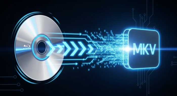 ブルーレイディスクからデジタルファイルへの変換イメージ