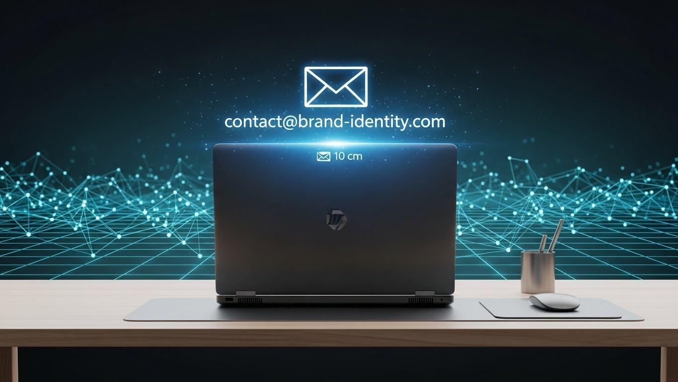 独自ドメインのメールアドレス作成を象徴するデジタルイメージ
